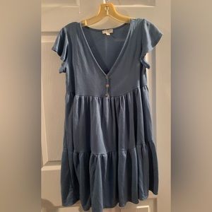 See You Monday dusty blue mini dress size Medium